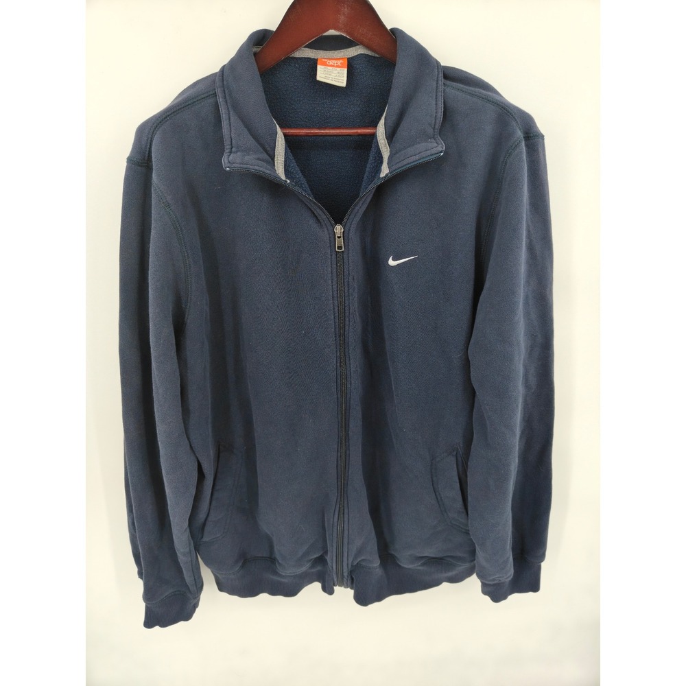 Nike Athletic Dept Mens XXL Navy Blue Full Zip Fleece Sweatshirt 349146-405